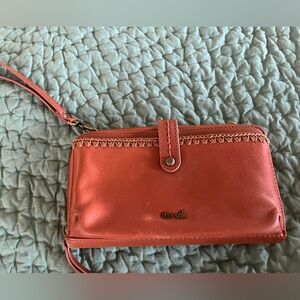 The Sak Wallet Wristlet Brown Leather